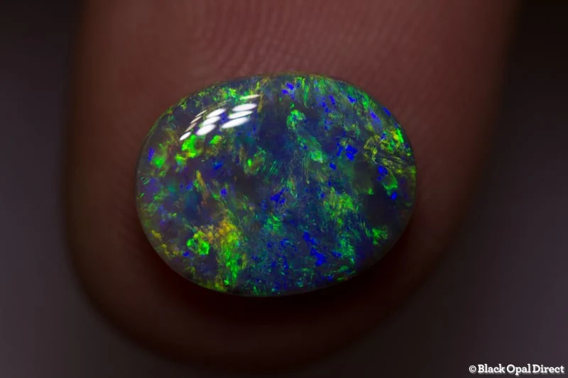 2.60 ct gem semi black opal 12x10x3mm - Image 2