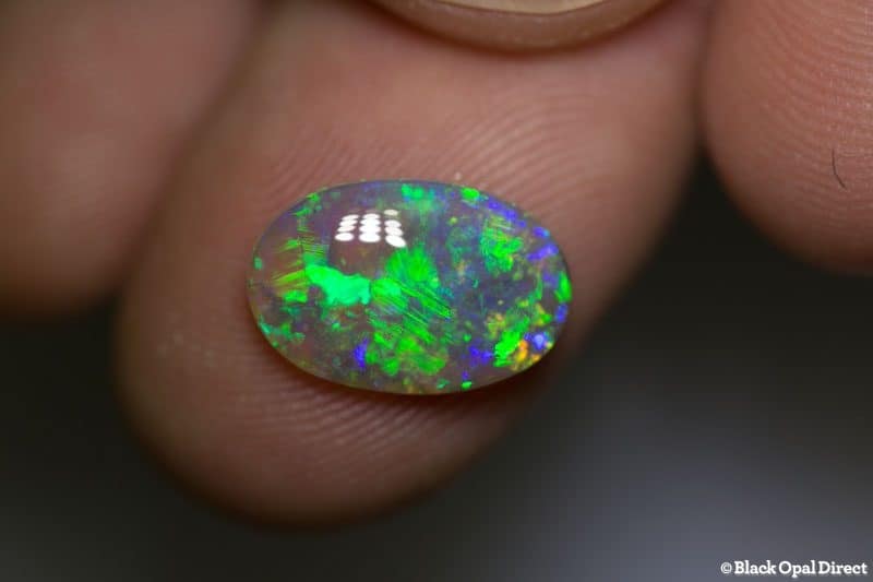2.61 ct dark crystal opal 13.5x9x3mm - Image 2