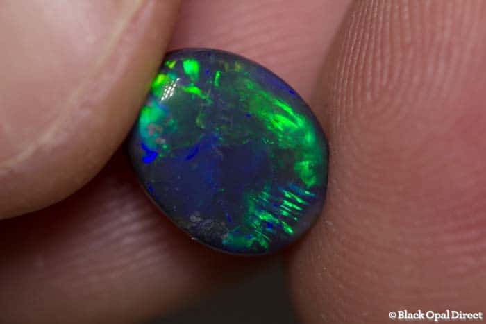 2.70 ct gem black opal double sided 10.5x8x5mm - Image 2
