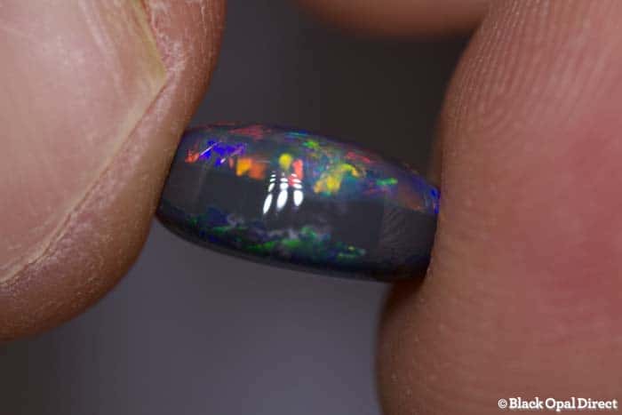 2.70 ct gem black opal double sided 10.5x8x5mm - Image 3
