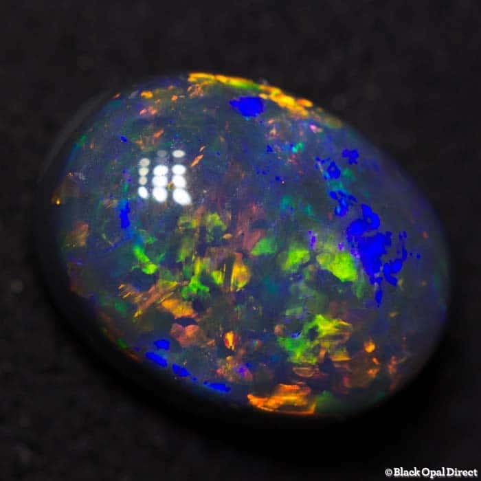 2.70 ct gem black opal double sided 10.5x8x5mm - Image 4
