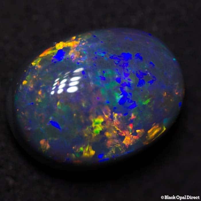 2.70 ct gem black opal double sided 10.5x8x5mm - Image 5