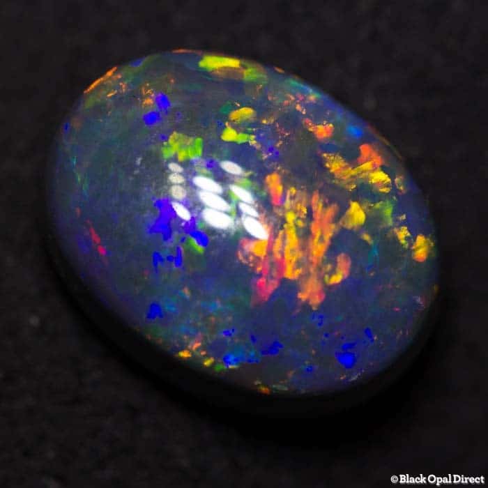 2.70 ct gem black opal double sided 10.5x8x5mm - Image 6