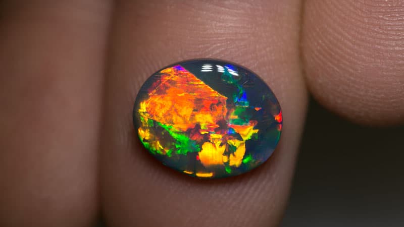 2.74 ct black opal 13x11x3mm - Image 5