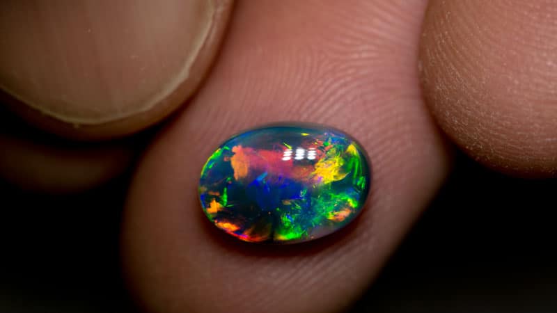 2.75 ct gem black opal 11x8x5mm - Image 3