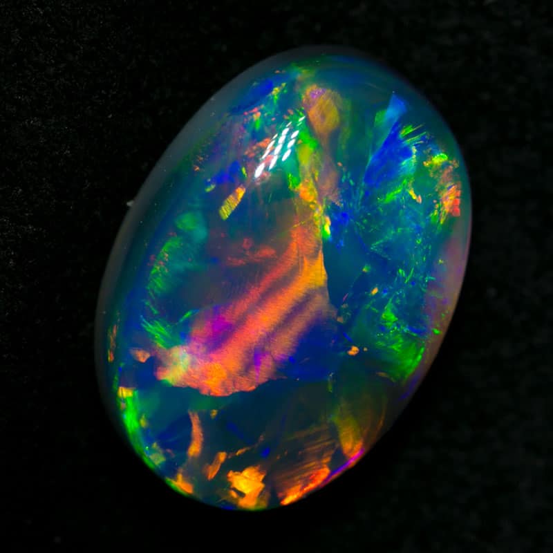 2.75 ct gem black opal 11x8x5mm - Image 4