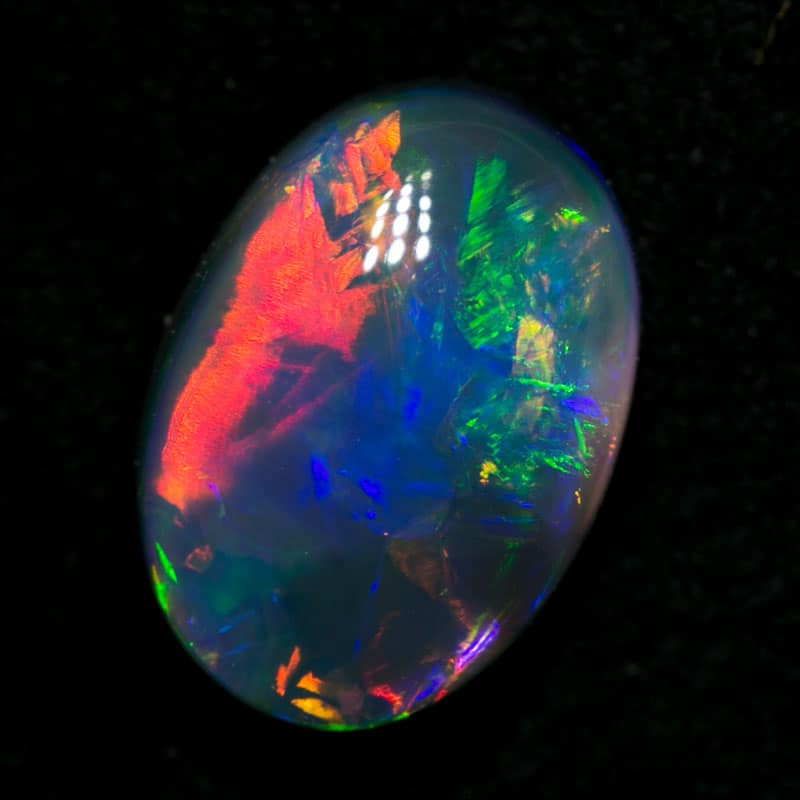 2.75 ct gem black opal 11x8x5mm - Image 5
