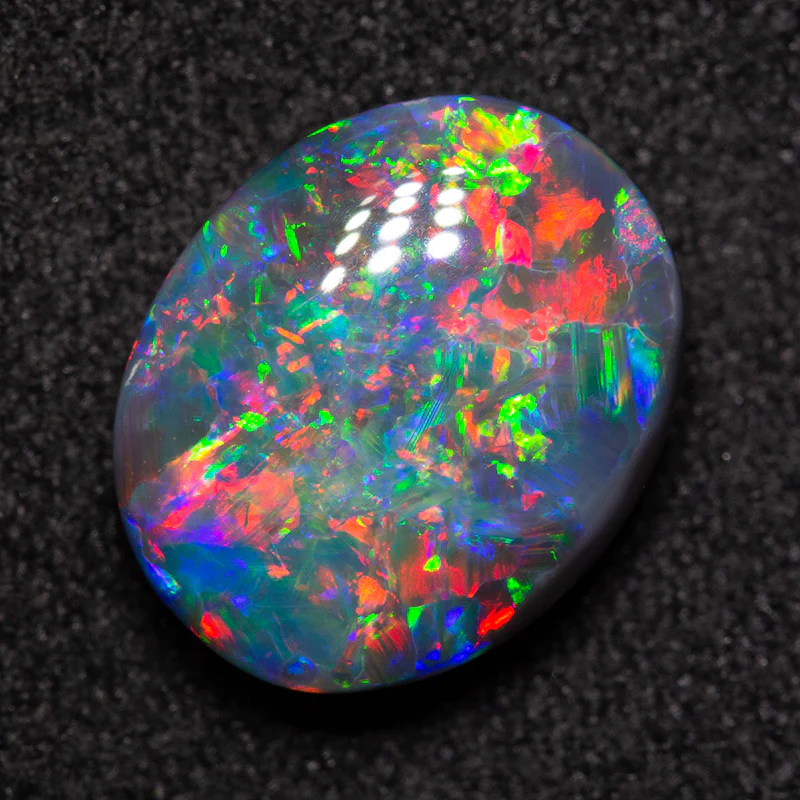 2.79 ct gem black opal 11x8.9x4.3mm - Image 3