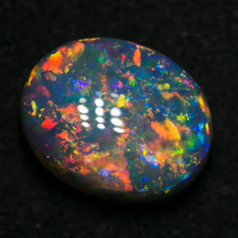 2.80 ct gem black opal 10x8x5mm - Image 2