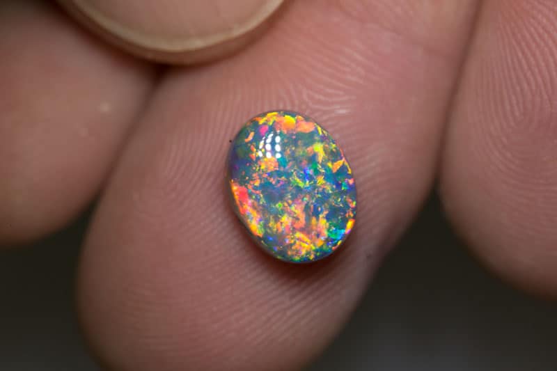 2.80 ct gem black opal 10x8x5mm - Image 3