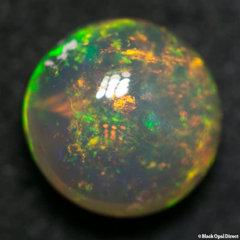 2.83 ct dark crystal opal 8.5mm round x 6mm - Image 4