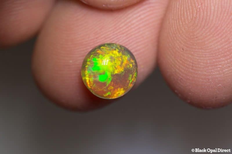 2.83 ct double sided crystal opal 8.5mm round x 6mm thick - Image 3