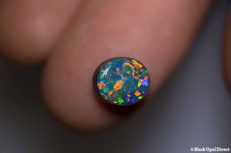 2.86 ct black opal gem 9x8x5mm - Image 2