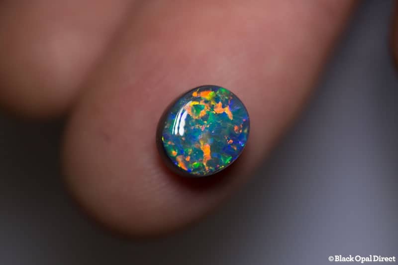 2.86 ct black opal gem 9x8x5mm - Image 3