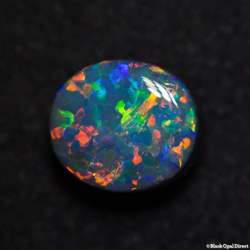 2.86 ct black opal gem 9x8x5mm - Image 5