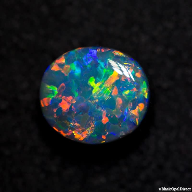 2.86 ct black opal gem 9x8x5mm - Image 6