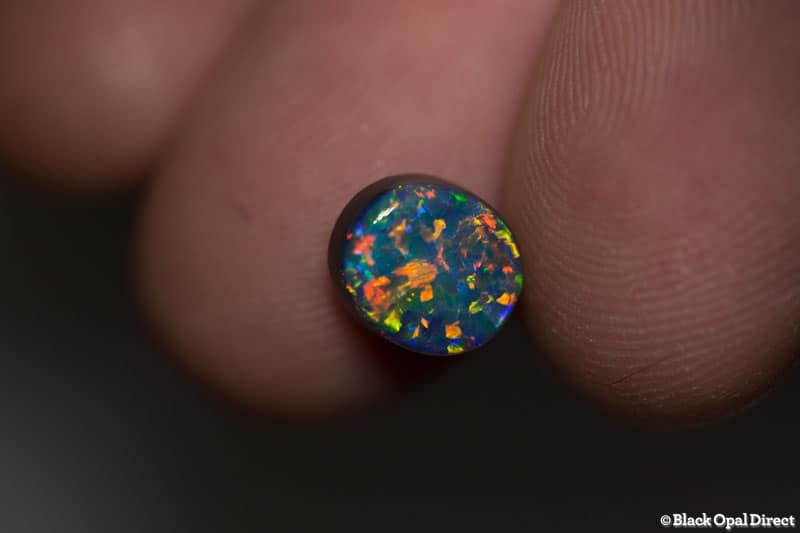2.86 ct black opal gem 9x8x5mm - Image 7
