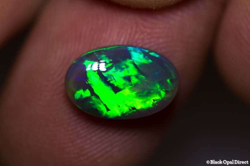 2.87 ct chinese writing semi black opal 12x8x4mm - Image 2