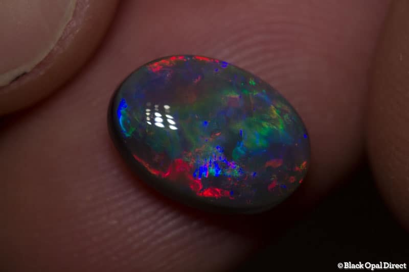 2.91 ct gem black opal 11.5x8x5mm - Image 6