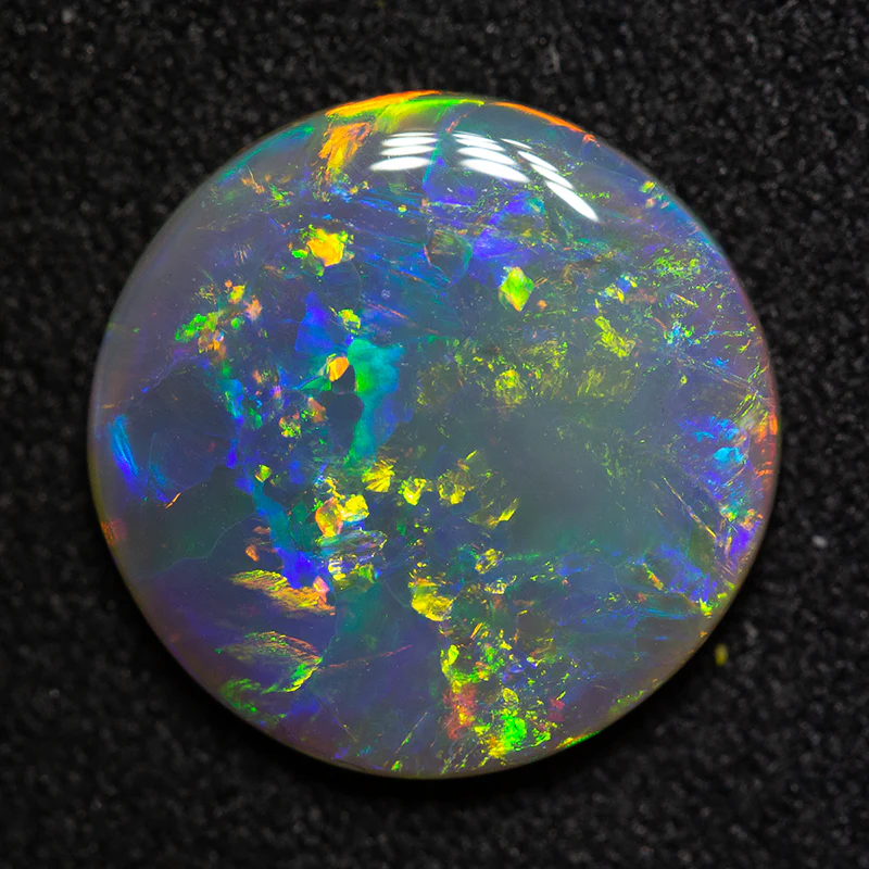 2.99 ct dark opal 12.5mm round x3mm - Image 2