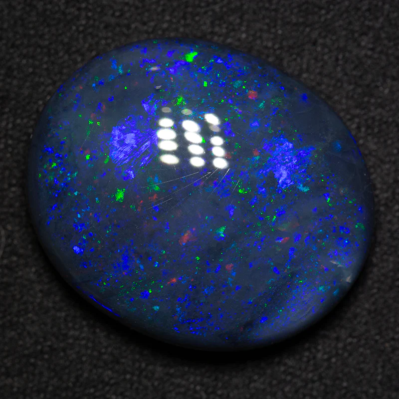 21.47 ct gem black opal 22.4x18.9x7.4mm - Image 2