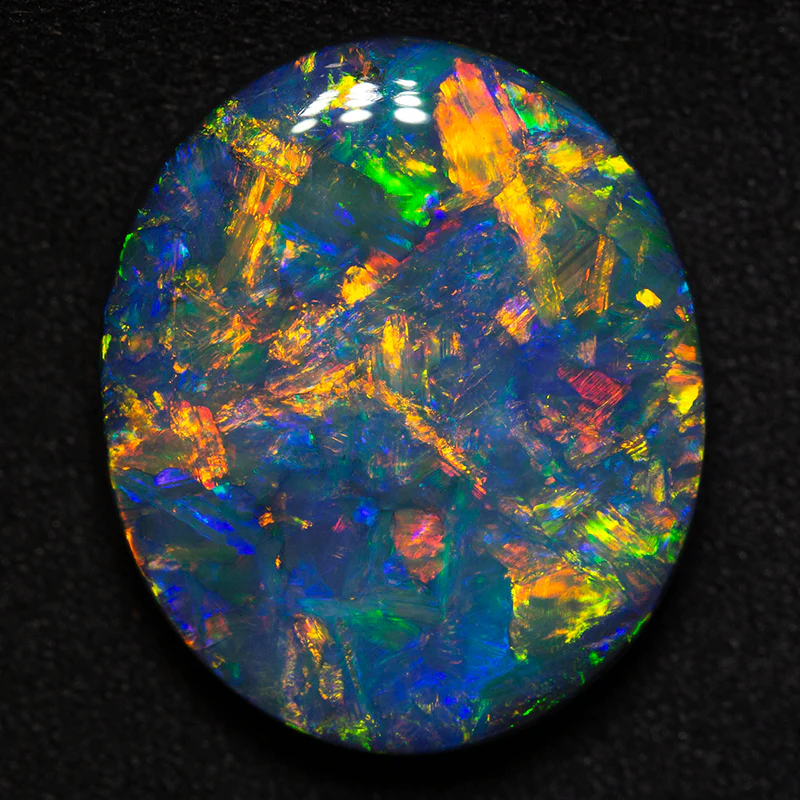 21.47 ct gem black opal 22.4x18.9x7.4mm - Image 3