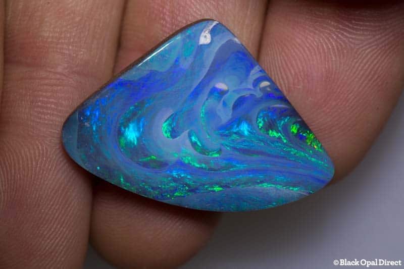 29 carat boulder opal picture stone-The Waves 34x23x5mm - Image 3