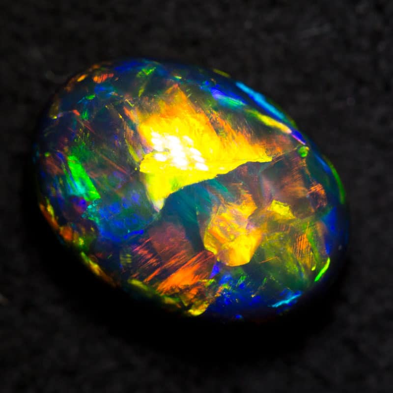 3.00 ct gem black opal 10.7x7.8x5.7mm - Image 2