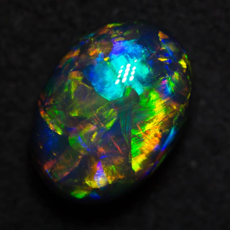 3.00 ct gem black opal 10.7x7.8x5.7mm - Image 3