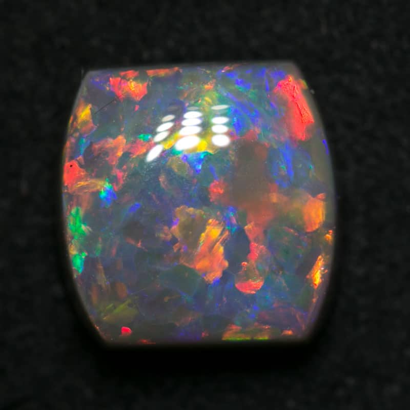 3.01 ct gem black opal barrel cut 9x8.8x4.7mm - Image 4