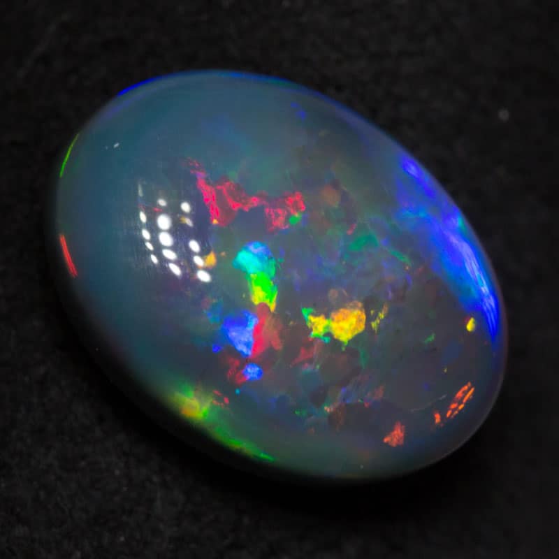 3.02 ct gem black opal 11x8.5x5mm - Image 2