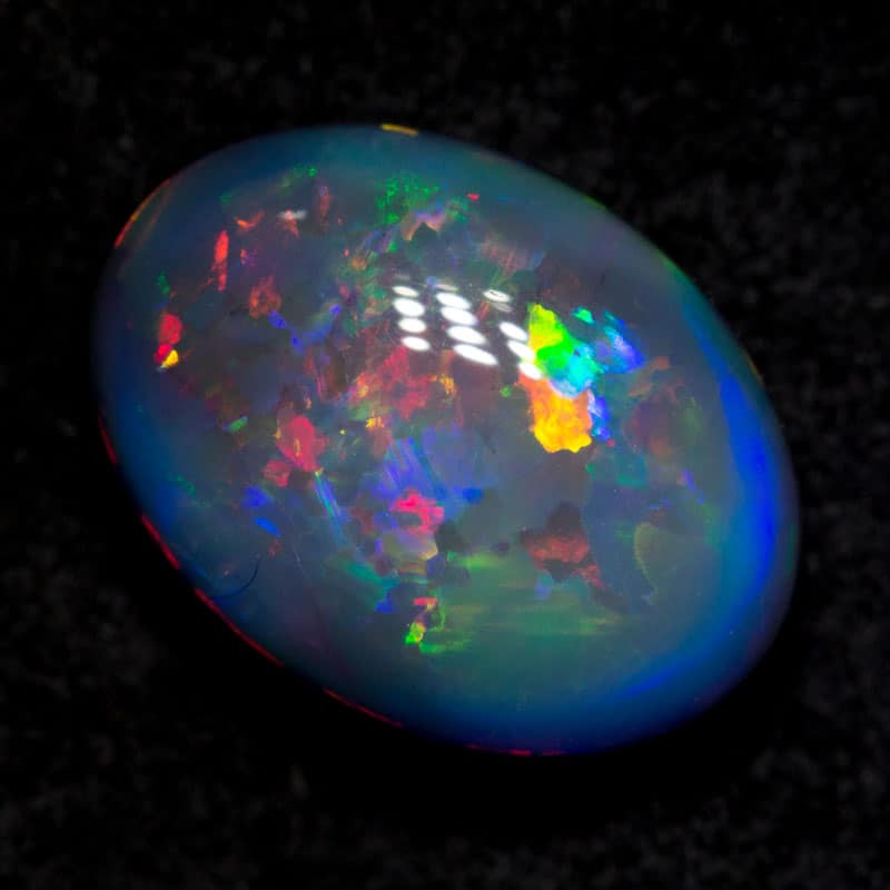 3.02 ct gem black opal 11x8.5x5mm - Image 5