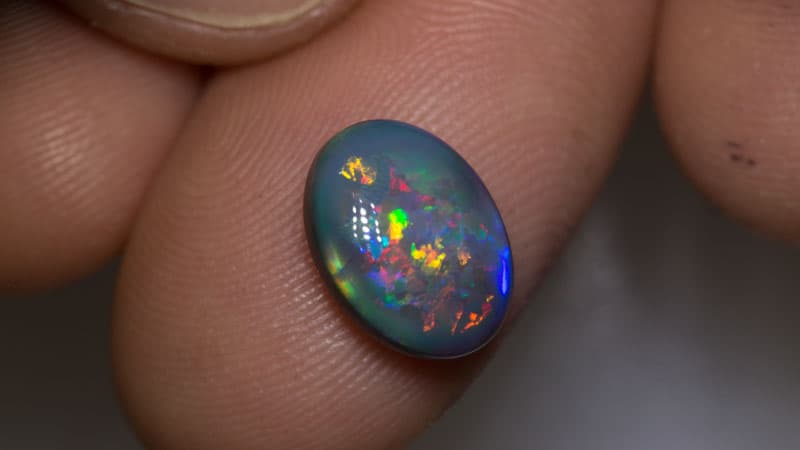 3.02 ct gem black opal 11x8.5x5mm - Image 6