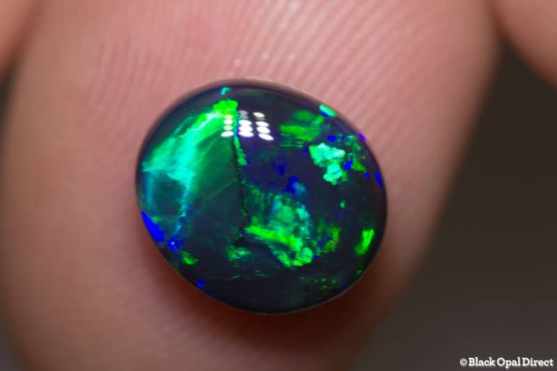 3.03 ct black opal gem 10x9x5mm - Image 2