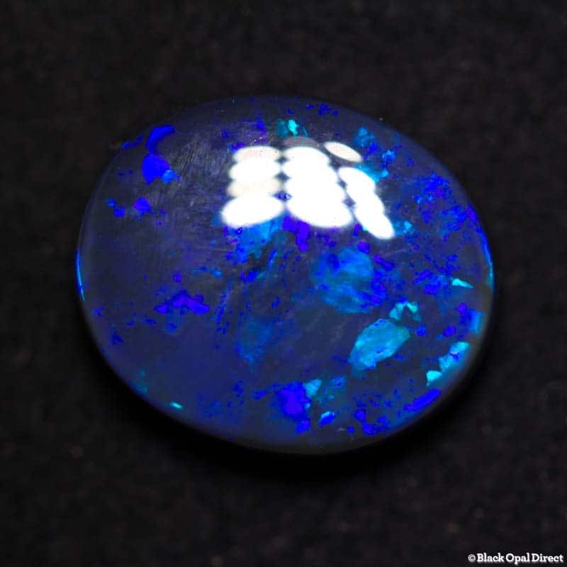 3.03 ct blue black opal 11x9x4mm - Image 4