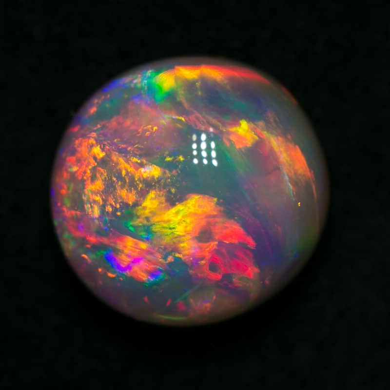 3.08 ct gem crystal opal 9mm round x 6mm thick - Image 5