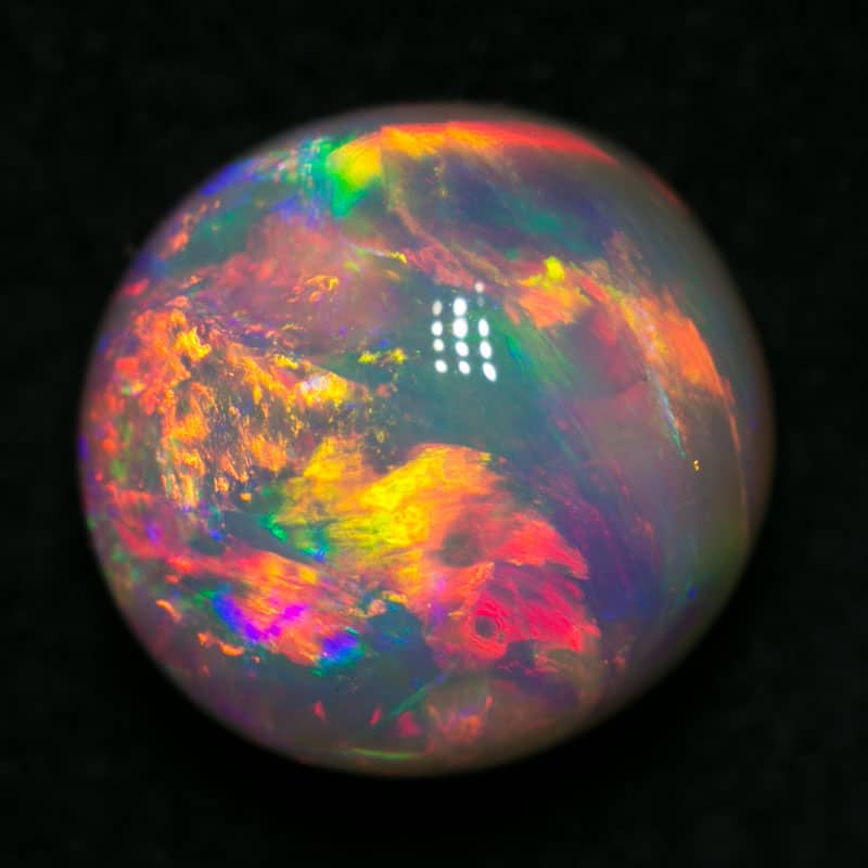 3.08 ct gem crystal opal 9mm round x 6mm thick - Image 6