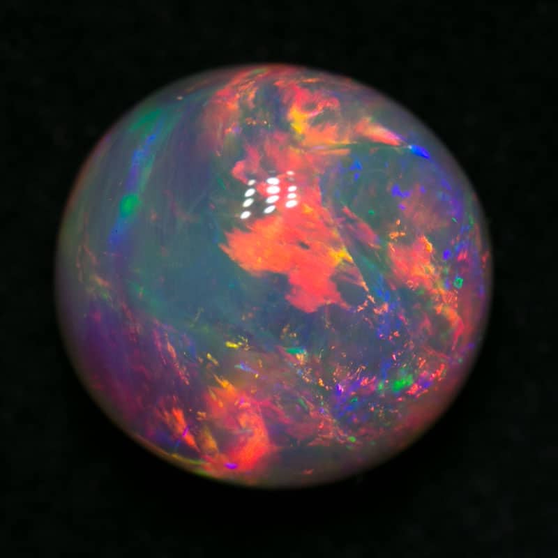 3.08 ct gem crystal opal 9mm round x 6mm thick - Image 7