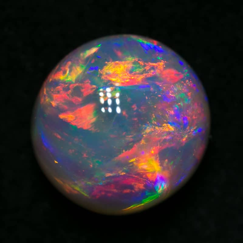 3.08 ct gem crystal opal 9mm round x 6mm thick - Image 8