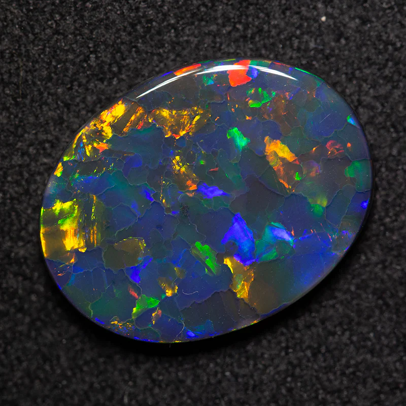 3.09 ct gem black opal 14.6x11.3x2.6mm - Image 2
