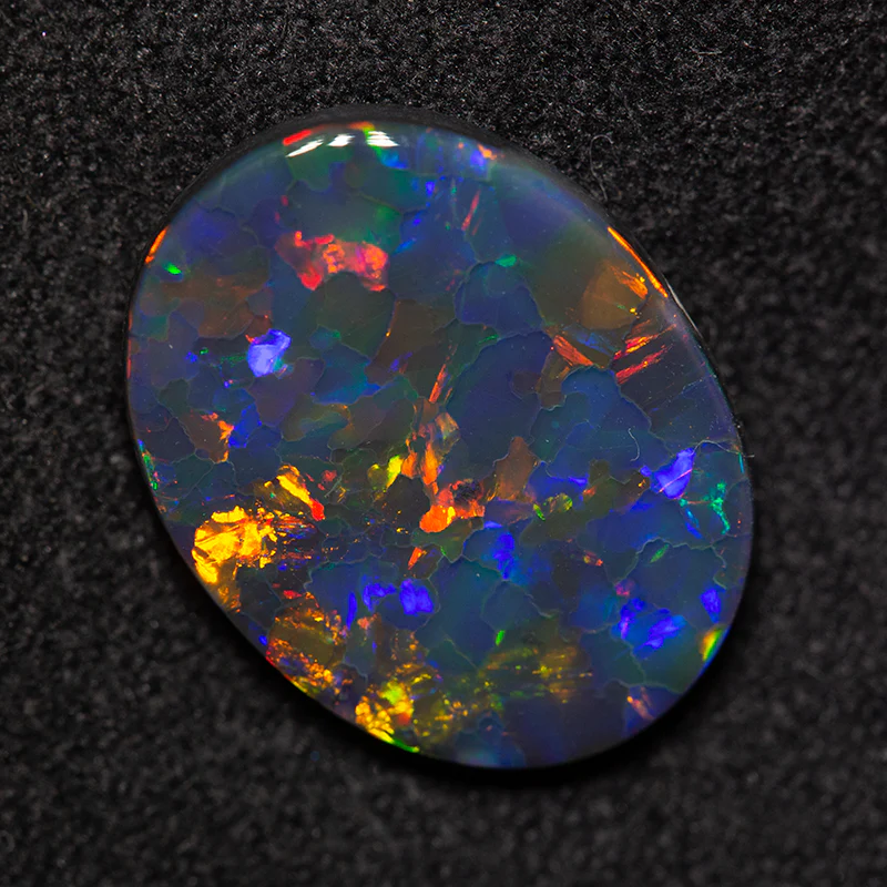 3.09 ct gem black opal 14.6x11.3x2.6mm - Image 3