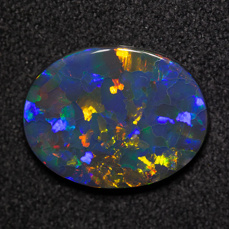 3.09 ct gem black opal 14.6x11.3x2.6mm - Image 4