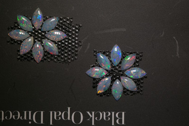 3.09 ct white opal suite 7x3.5mm 16 pieces - Image 3