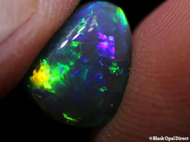 3.10 ct drop shape black opal 11.5x9.5x4.5mm - Image 2