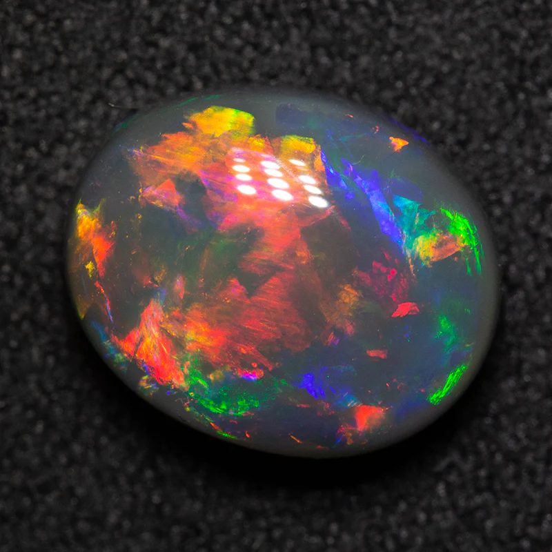 3.14 ct gem black opal 10.7x8.6x5mm - Image 3
