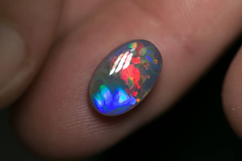 3.14 ct gem black opal 13x8x4mm - Image 2