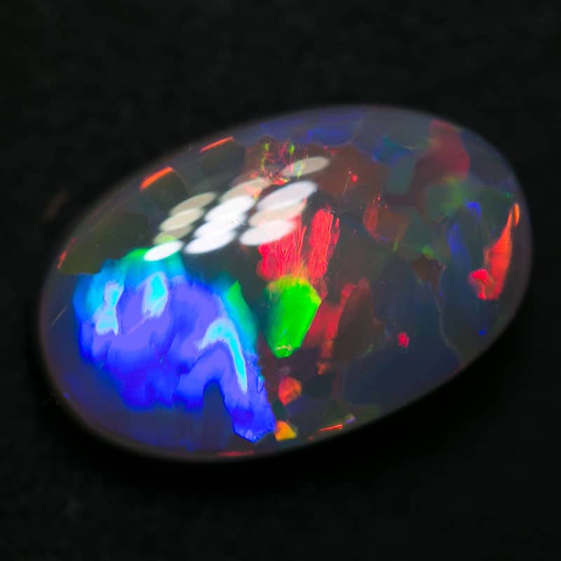 3.14 ct gem black opal 13x8x4mm - Image 4