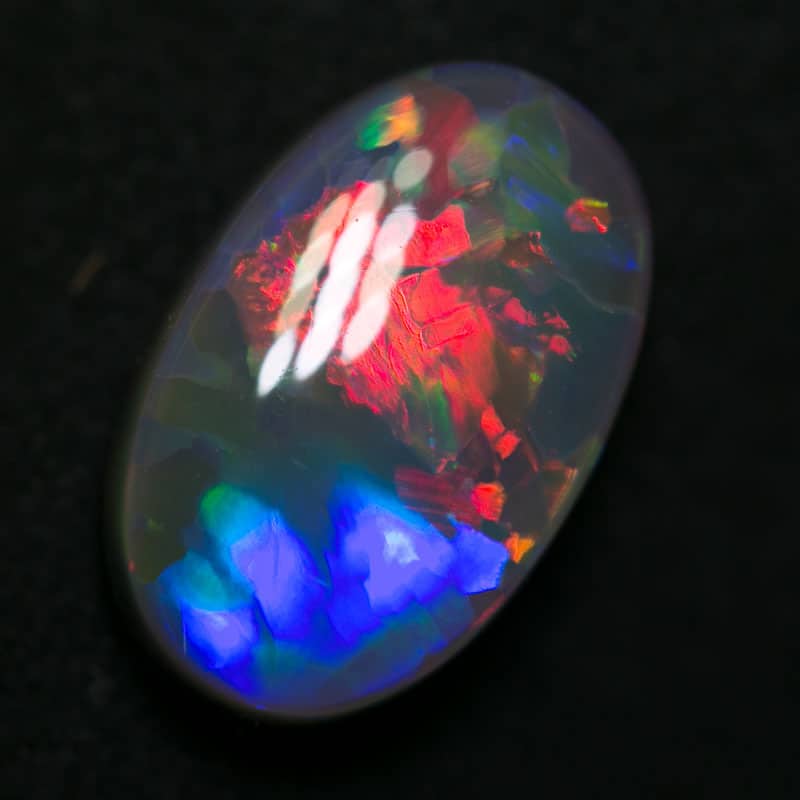 3.14 ct gem black opal 13x8x4mm - Image 5