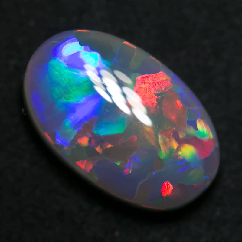 3.14 ct gem black opal 13x8x4mm - Image 6