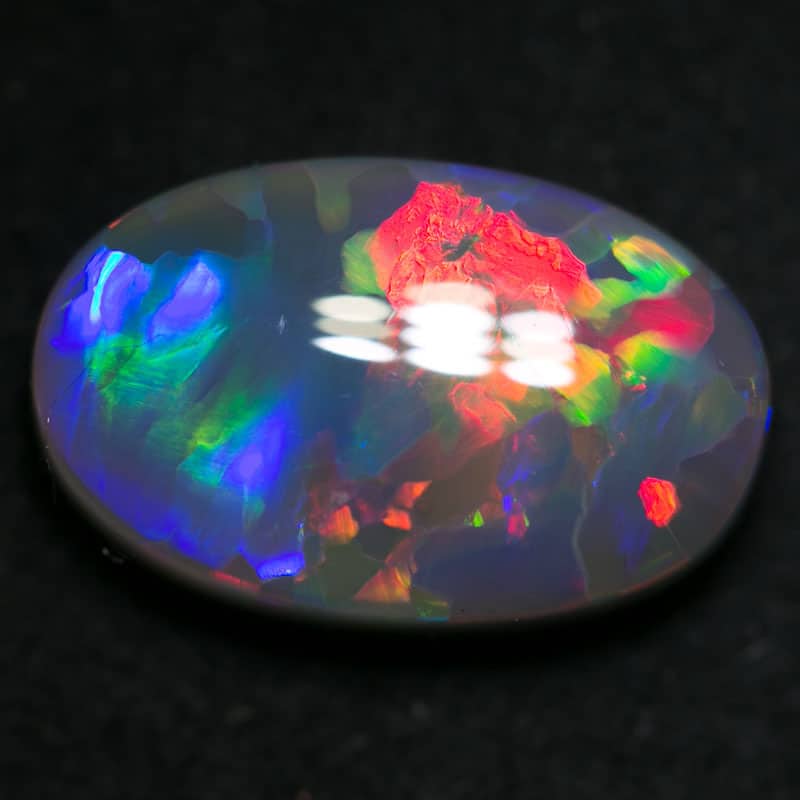 3.14 ct gem black opal 13x8x4mm - Image 7